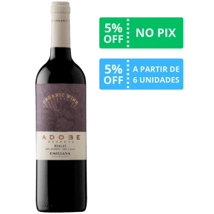 Vinho Adobe Reserva Merlot Orgânico 2019 750ml