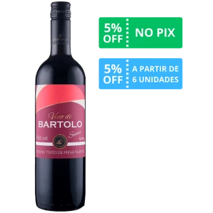 Vinho Bartolo Tinto Suave 750ml