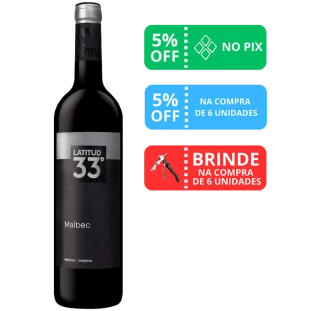 Vinho Latitud 33º Malbec 2021 750ml